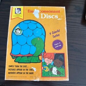 Vintage final consonant‎ discs 1977 trend enterprises 9 colorful turtles
